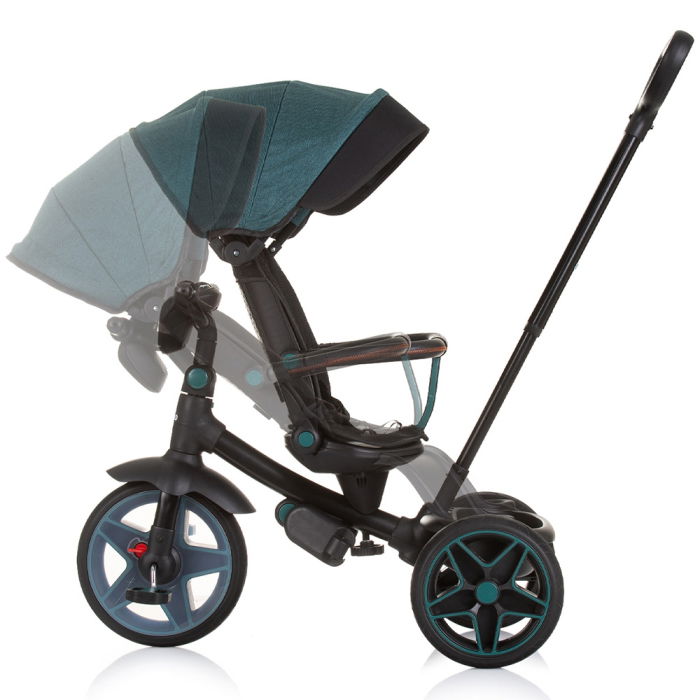 Tricicleta cu copertina si sezut reversibil Chipolino Derby teal [6]
