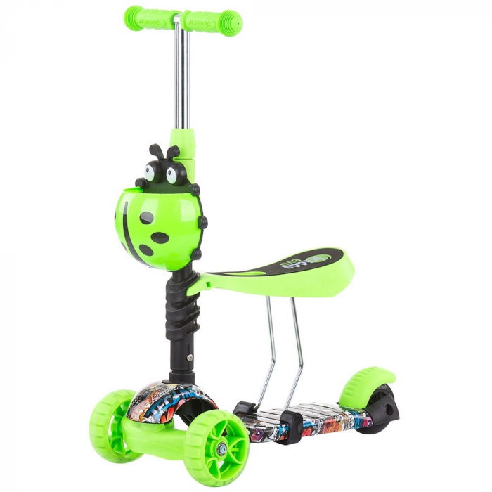 Trotineta copii 3 ani+, 3 in 1, verde lime, Chipolino Kiddy Evo [1]