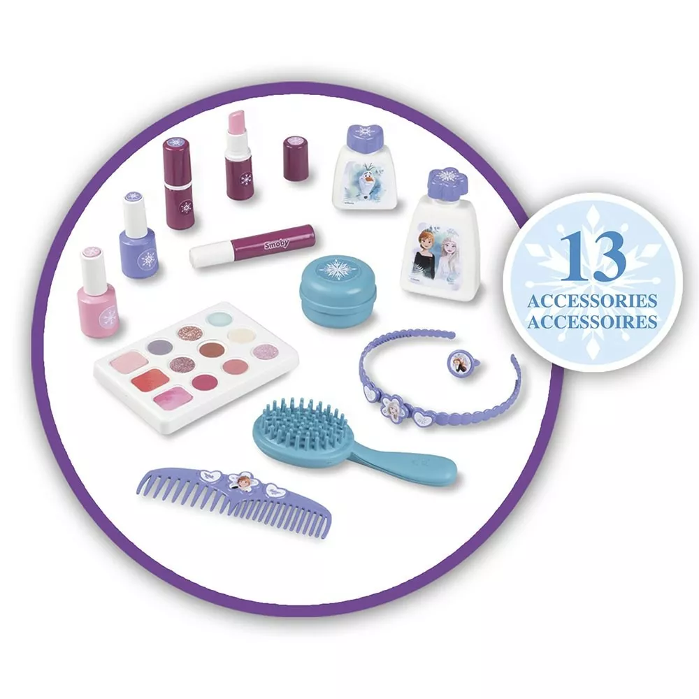 Trusa machiaj copii, cu 13 accesorii, Frozen Beauty Vanity [3]