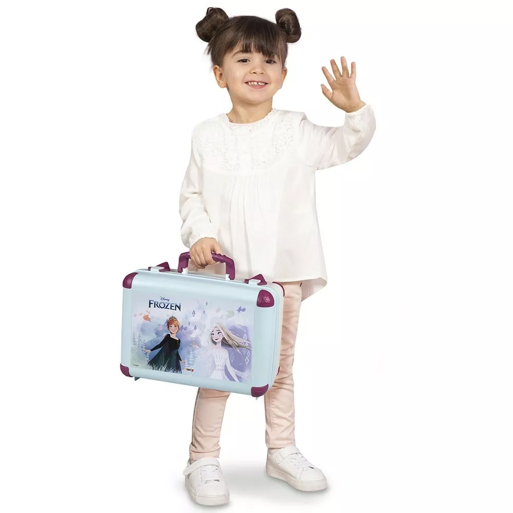 Trusa machiaj copii, cu 13 accesorii, Frozen Beauty Vanity [5]