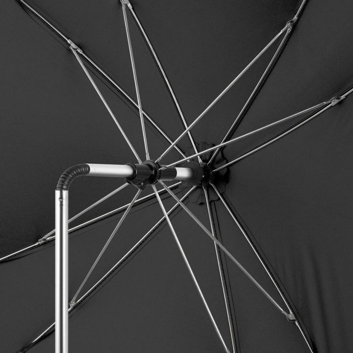 Umbreluta de soare ajustabila cu protectie solara UV 50+, pentru carucior bebelusi, neagra, Reer ShineSafe Black 84151 [4]