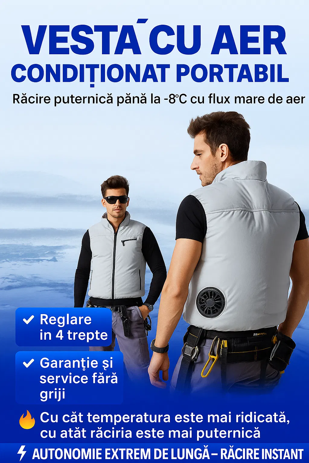 Vestă răcoroasă cu ventilație pentru muncitori, sportivi și HORECA [10]