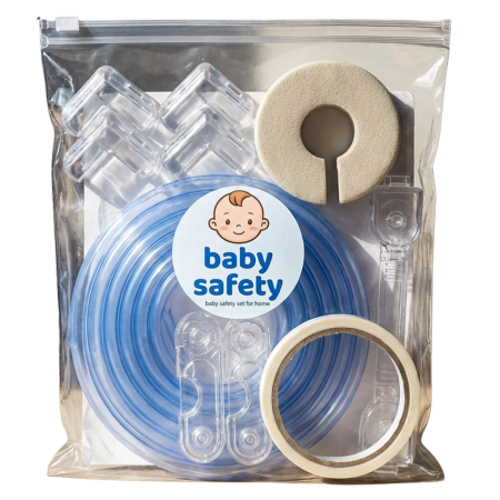 Set protecții copii - Set siguranță copii transparent pentru colțuri, muchii și dulapuri 12 buc