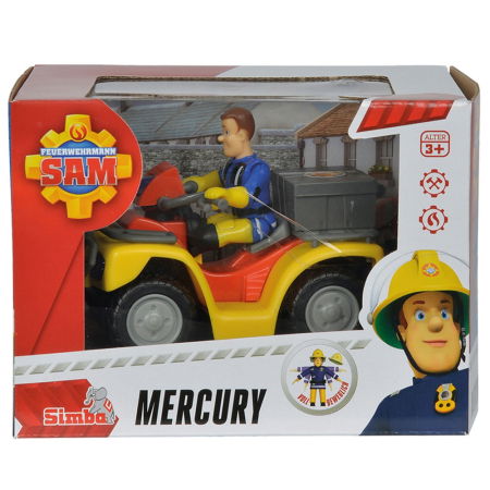 Jocuri și Jucării - ATV Simba Fireman Sam, Sam Mercury Quad cu figurina Sam si accesorii