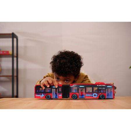 Autobuz Dickie Toys Volvo City Bus 40 cm rosu [2]