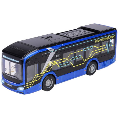 Masinute, avioane, motociclete - Autobuz Majorette MAN Lion's City 10 E 22,5 cm cu lumini si sunete