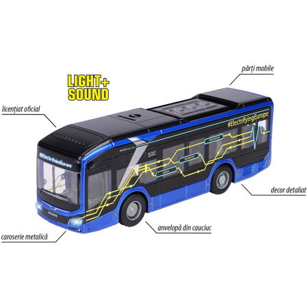 Autobuz Majorette MAN Lion's City 10 E 22,5 cm cu lumini si sunete [3]