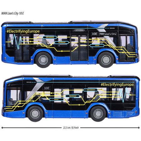 Autobuz Majorette MAN Lion's City 10 E 22,5 cm cu lumini si sunete [2]