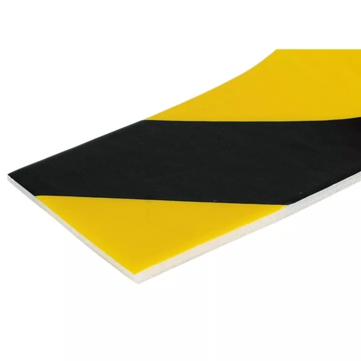 Banda adeziva buretata, din spuma, pentru avertizare, 3m, negru/galben [2]