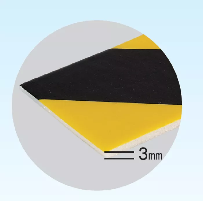 Banda adeziva buretata, din spuma, pentru avertizare, 3m, negru/galben [3]