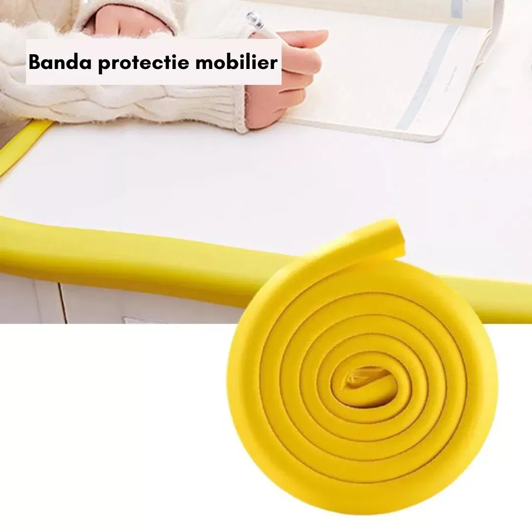 Banda protectie colturi mobilier, galben lamaie [7]