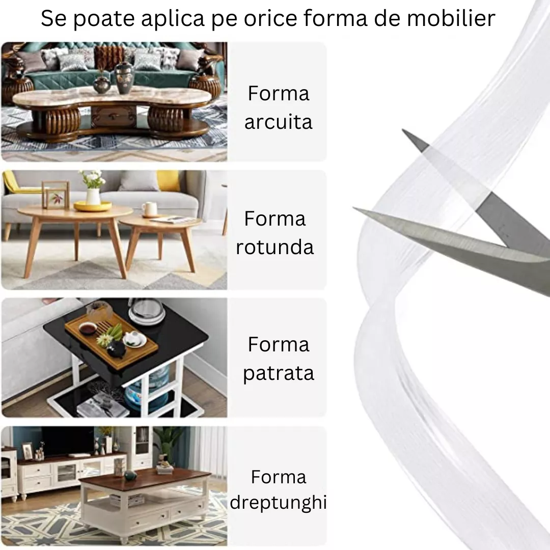 Banda protectie mobilier, transparenta, 90cm [5]