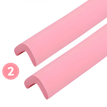 Banda Protectie Muchii Si Margini Set 2 buc 40cm Spuma Roz Pastel [4]