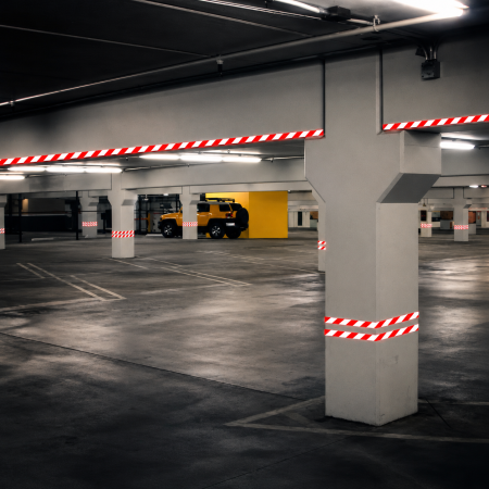 Banda reflectorizanta autoadeziva, din adeziv poliacrilic, alb/rosu, 5X35cm, 2 buc [1]