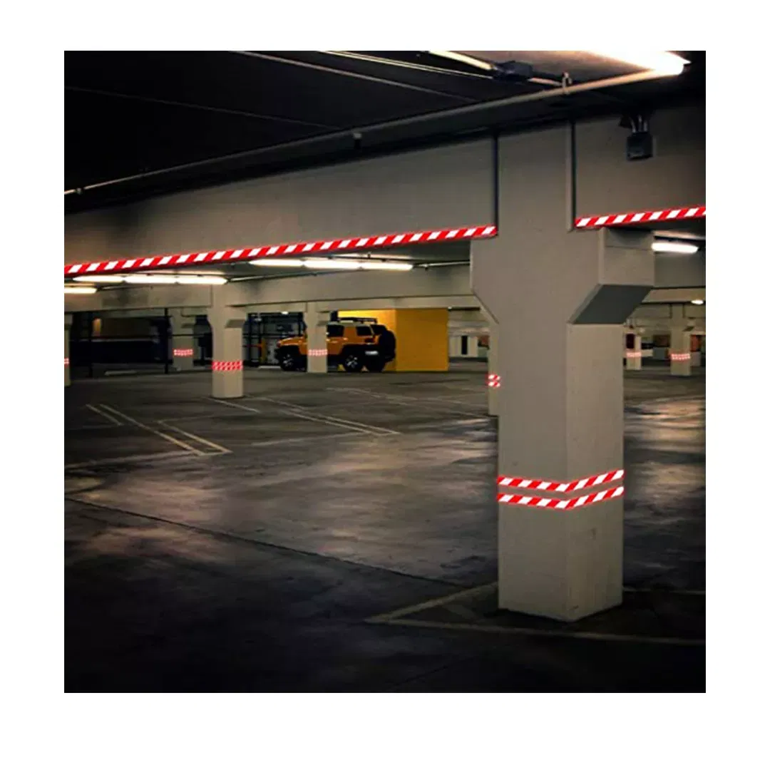 Banda reflectorizanta autoadeziva, din adeziv poliacrilic, alb/rosu, 5X35cm, 2 buc [3]