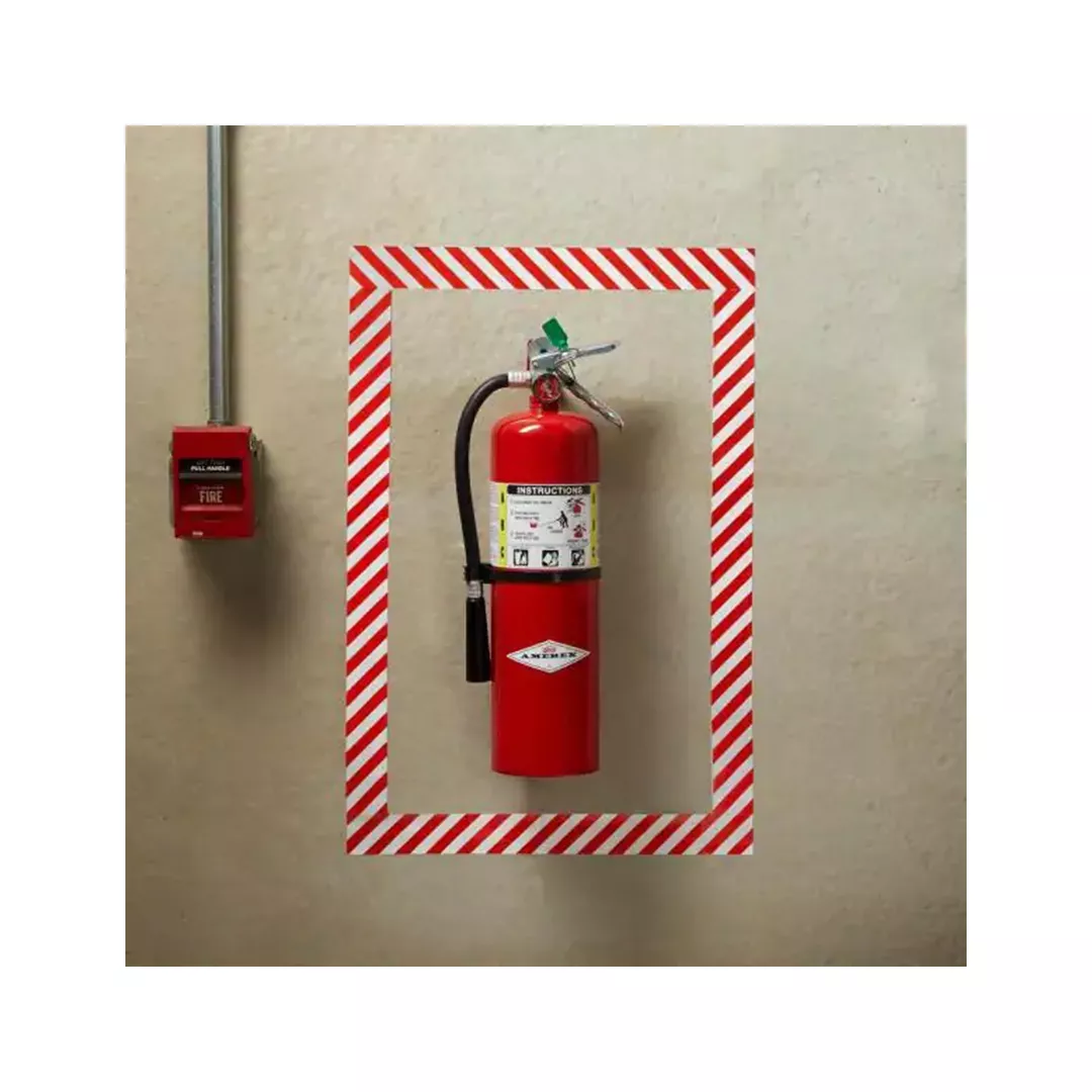 Banda reflectorizanta autoadeziva, din adeziv poliacrilic, alb/rosu, 5X35cm, 2 buc [5]
