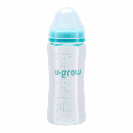 Biberon de sticla 260 ml+2 tetine extra, U-Grow [1]