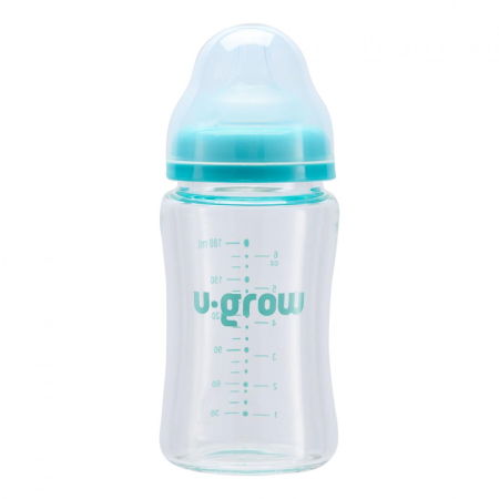 Biberon de sticla180 ml+2 tetine, U-Grow [1]