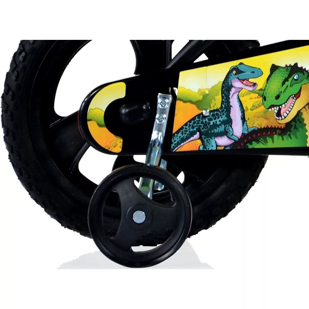 Bicicleta copii 4-7 ani, cu roti ajutatoare, pentru baieti, Dino Bikes [3]