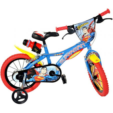 Jocuri și Jucării - Bicicleta copii 6-8 ani,  Dino Bikes 16" Superman