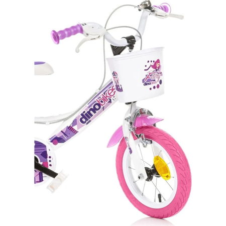 Jocuri și Jucării - Bicicleta copii Dino Bikes 12" Fairy alb