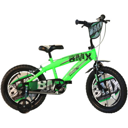 Biciclete copii - Bicicleta copii Dino Bikes 16" BMX negru si verde