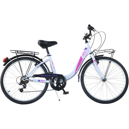 Jocuri și Jucării - Bicicleta Dino Bikes 26" City Summertime alb