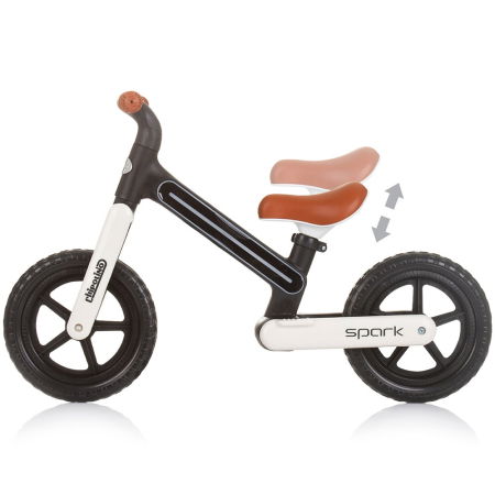 Bicicleta fara pedale Chipolino Spark black white [1]