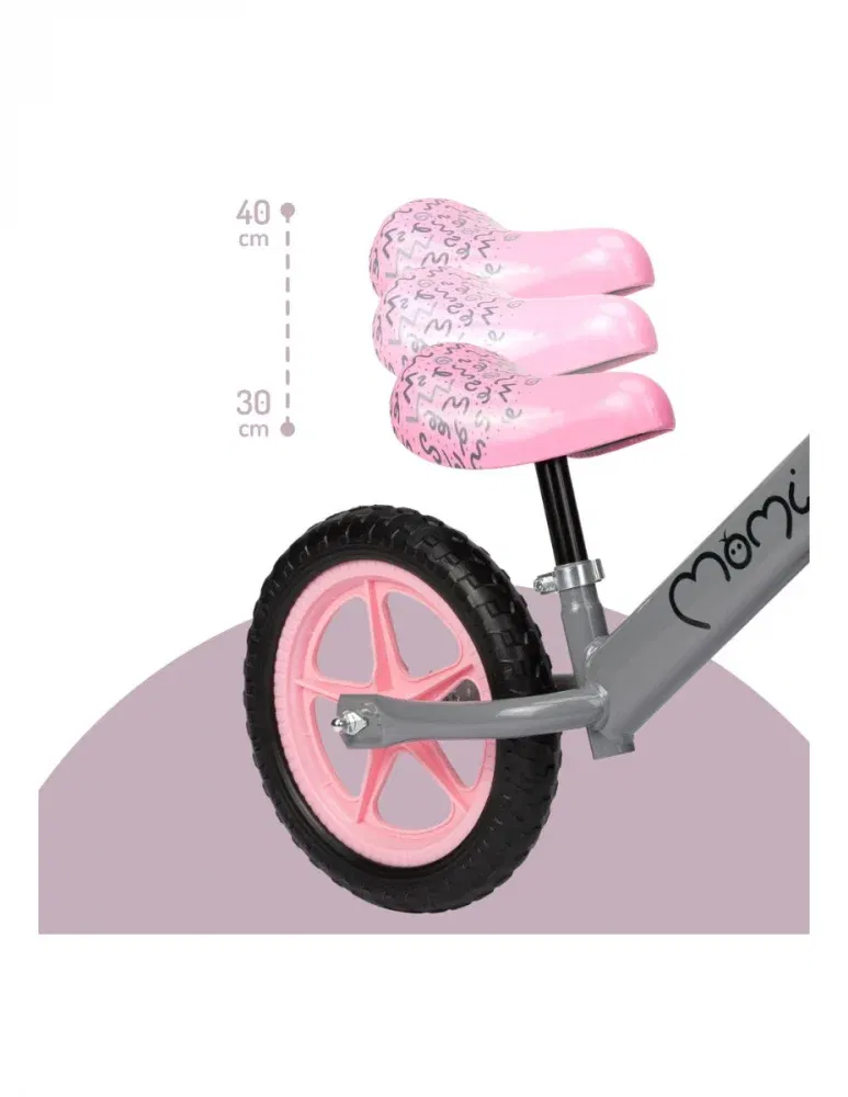Bicicleta fara pedale, copii 3 ani+, Momi Fleet -Gri [3]