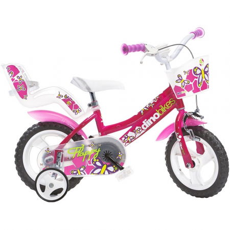 Jocuri și Jucării - Bicicleta fetite 3-5 ani, cu roti ajutatoare