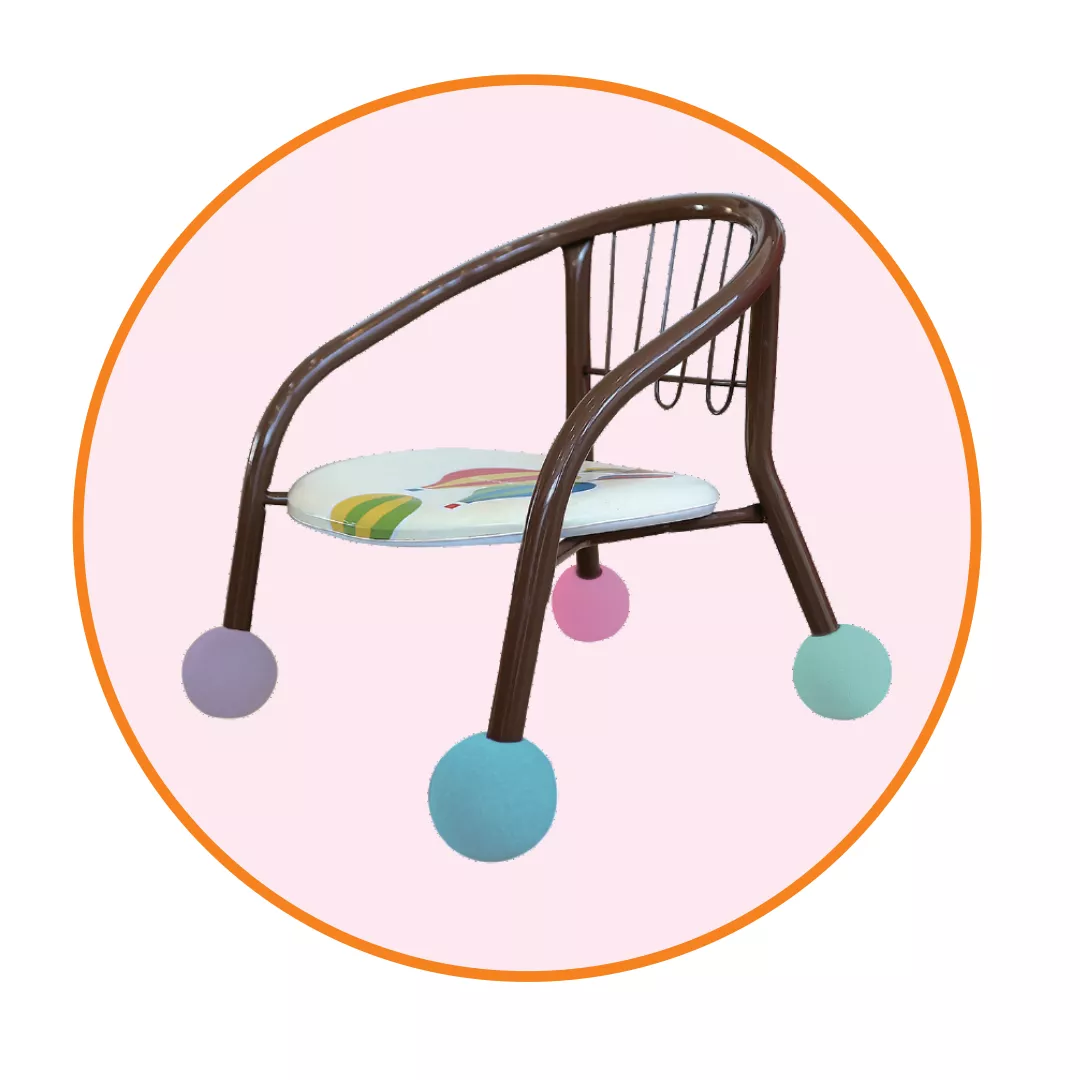 Accesorii Siguranță Copii - Bile protecție picioare scăunele, din spuma, 4 buc, multicolor