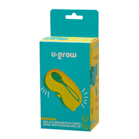 Bol cu capac si lingurita 270 ml, U-Grow [3]