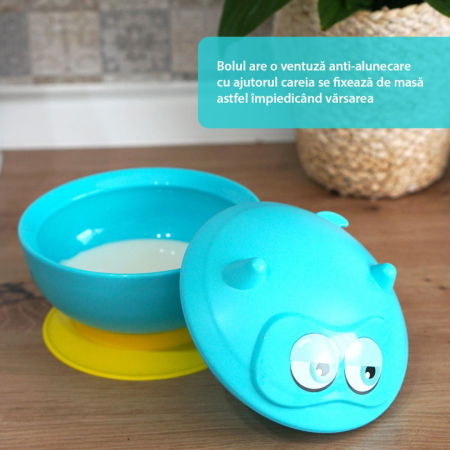 Bol cu ventuza si capac 340 ml, U-Grow [4]