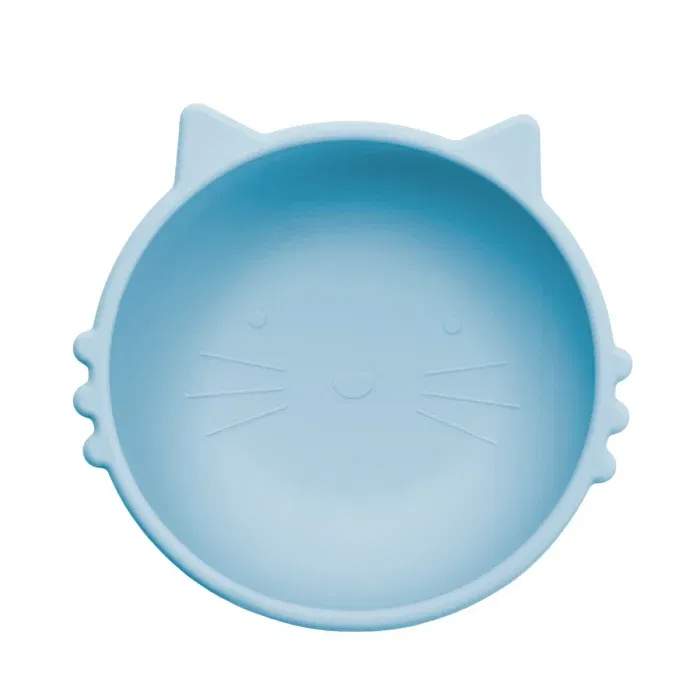 Termosuri, recipiente mâncare pentru copii - Bol din silicon, AppeKids, Kitty I - Albastru
