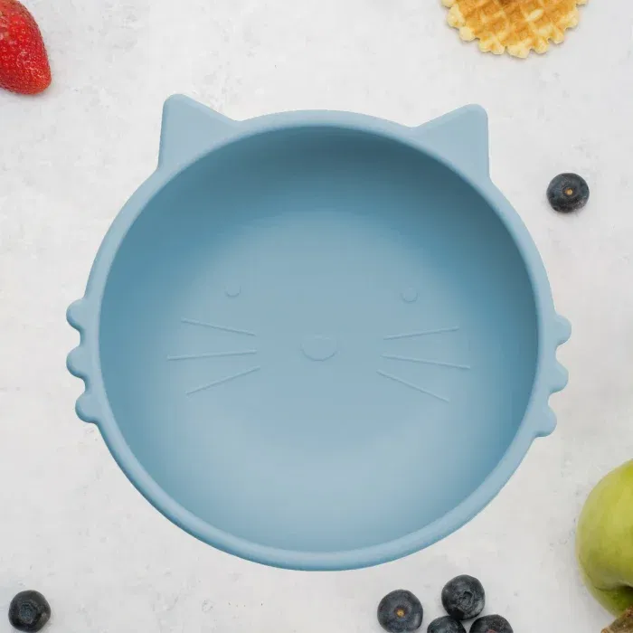 Bol din silicon, AppeKids, Kitty I - Albastru [1]