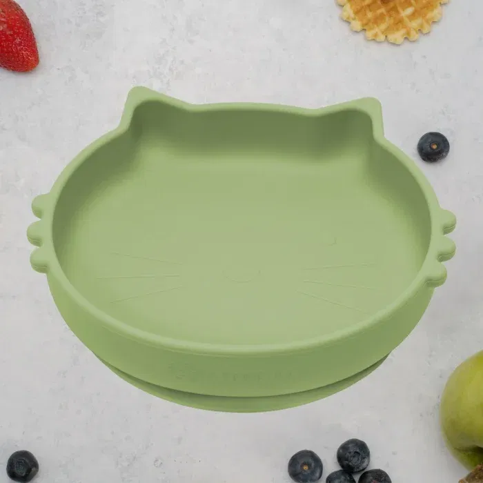 Bol din silicon, AppeKids, Kitty II - Verde [1]