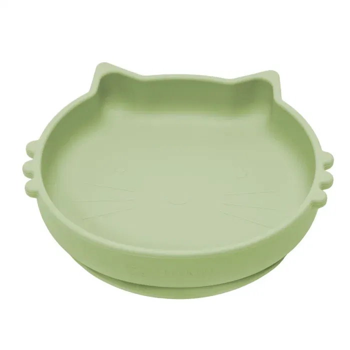 Termosuri, recipiente mâncare pentru copii - Bol din silicon, AppeKids, Kitty II - Verde