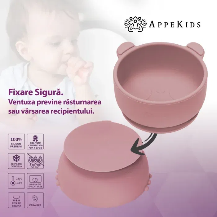 Bol din silicon cu ventuza, AppeKids, The Little Bear - Roz [1]