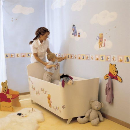 Produse - Bordura autoadeziva perete 5m Winnie the Pooh RO42223