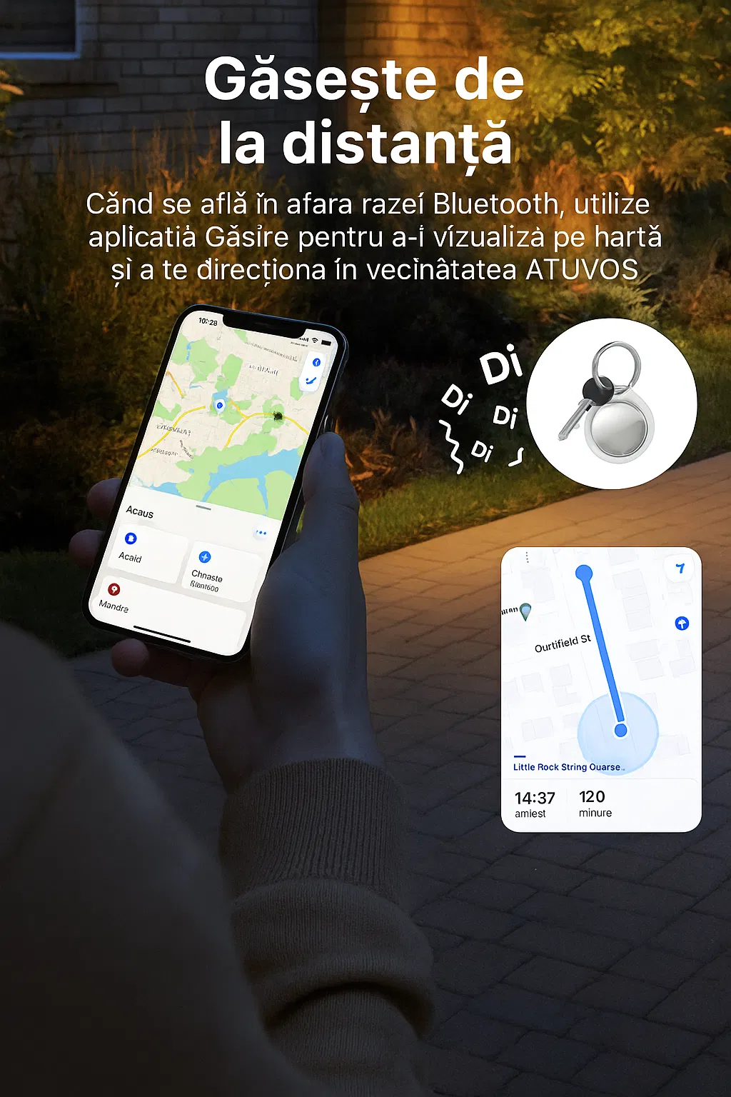 Brățară cu localizare GPS compatibilă AirTag – Liniște pentru părinți [16]
