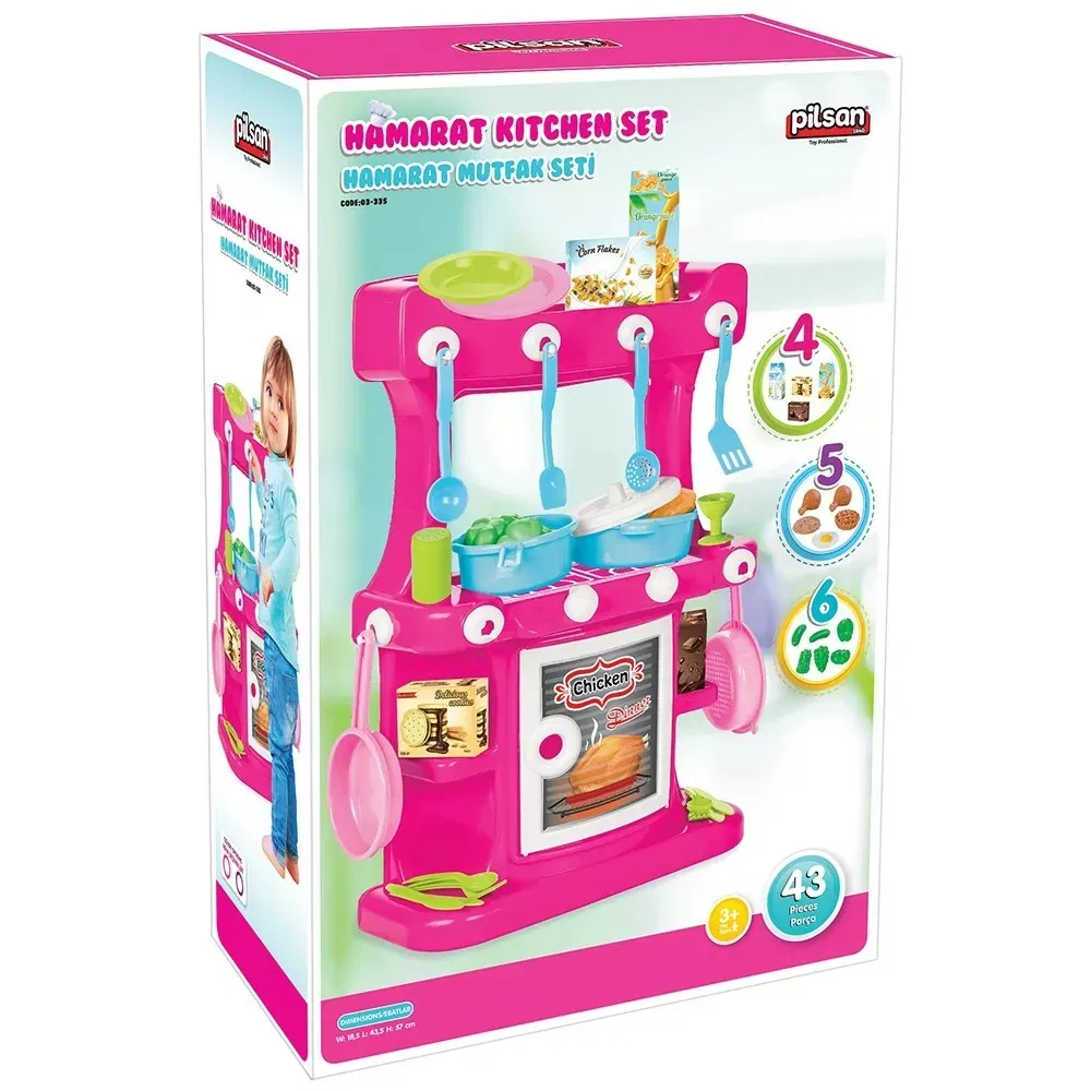 Bucatarie copii, cu 43 de piese, Pilsan Kitchen [1]