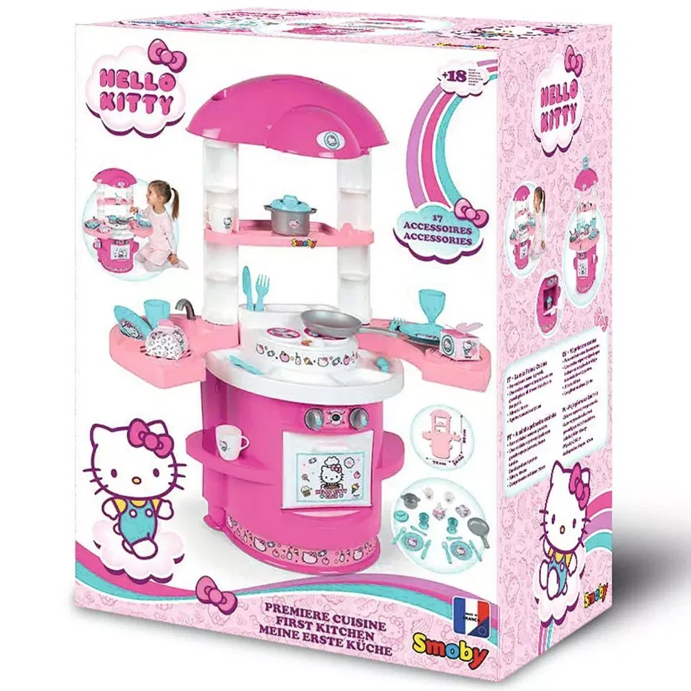 Bucatarie de jucarie, cu 17 accesorii, Hello Kitty, Smoby [4]