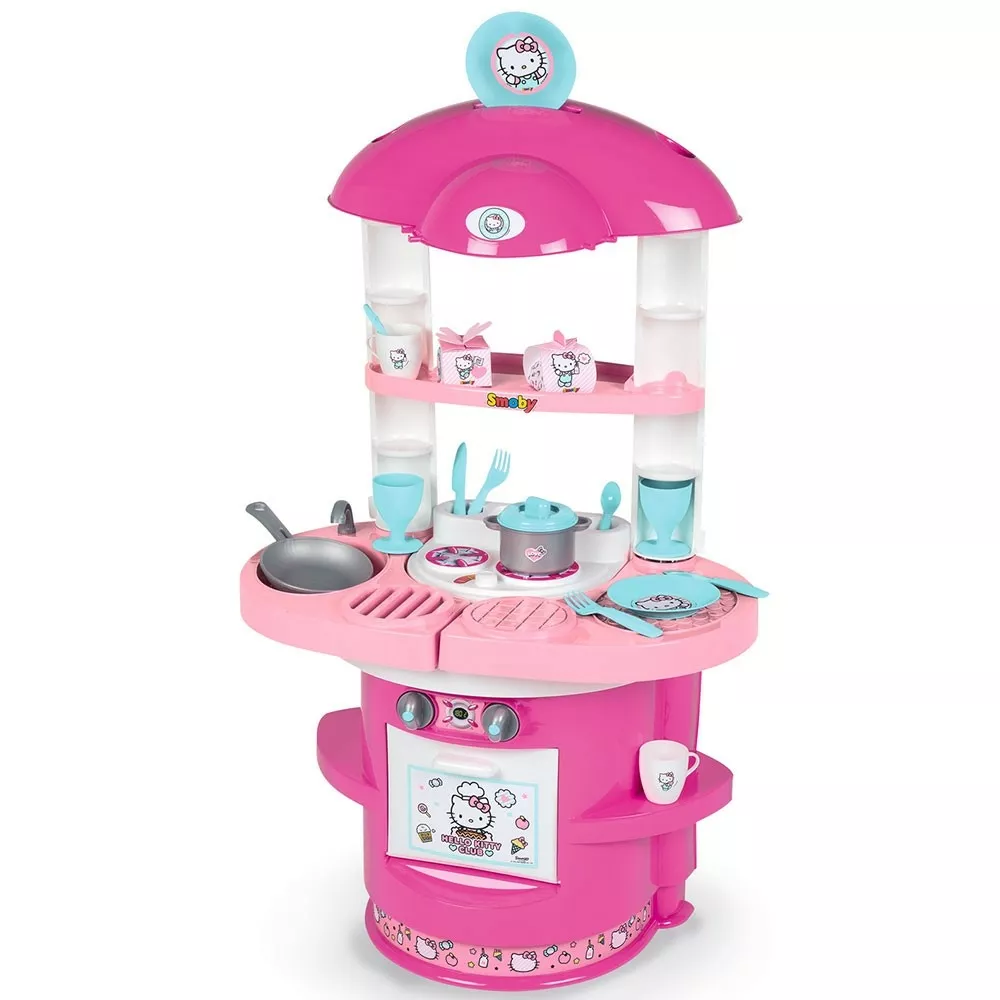 Produse - Bucatarie de jucarie, cu 17 accesorii, Hello Kitty, Smoby