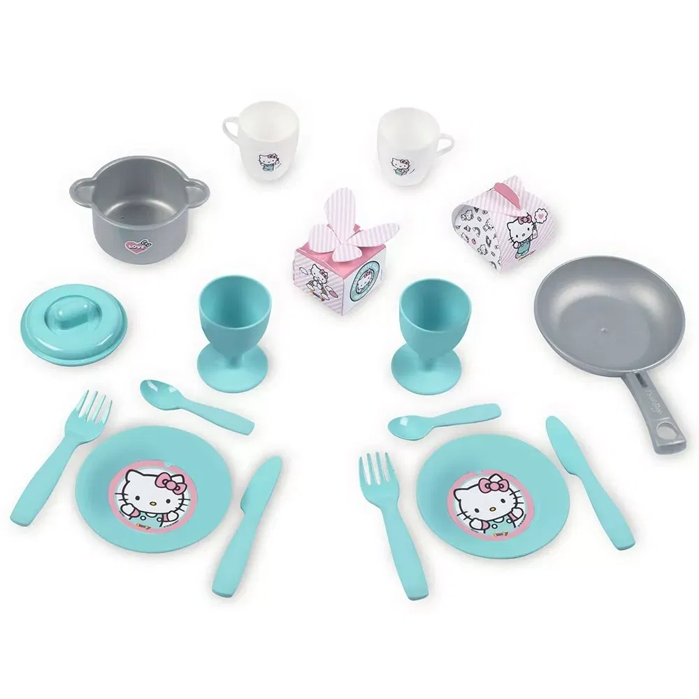 Bucatarie de jucarie, cu 17 accesorii, Hello Kitty, Smoby [3]