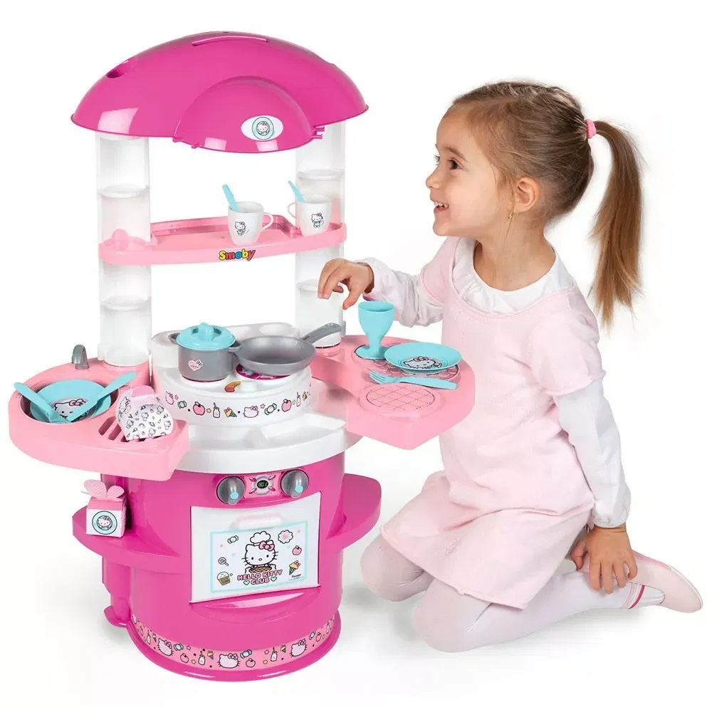 Bucatarie de jucarie, cu 17 accesorii, Hello Kitty, Smoby [2]
