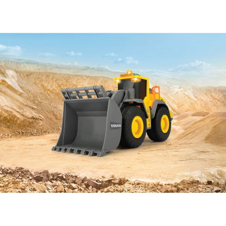 Buldozer Dickie Toys Volvo Wheel Loader 23 cm cu lumini si sunete [4]