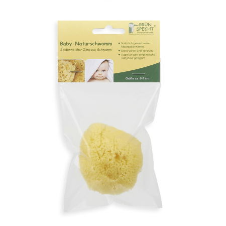 Burete natural de baie Zimocca pentru bebelusi, fara coloranti si aditivi artificiali, Grunspecht 510, 7-8 cm [3]