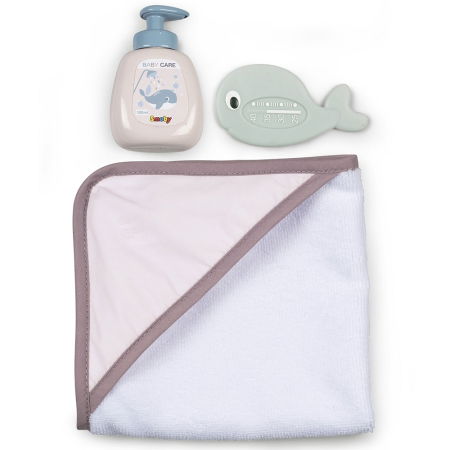 Cadita pentru papusa Smoby Baby Nurse Baleno Bath roz cu accesorii [4]