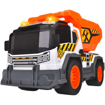 Jocuri și Jucării - Camion de constructie Dickie Toys Dump Truck 30 cm cu lumini si sunete