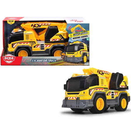 Camion excavator Dickie Toys Excavator Truck 30 cm cu lumini si sunete [7]